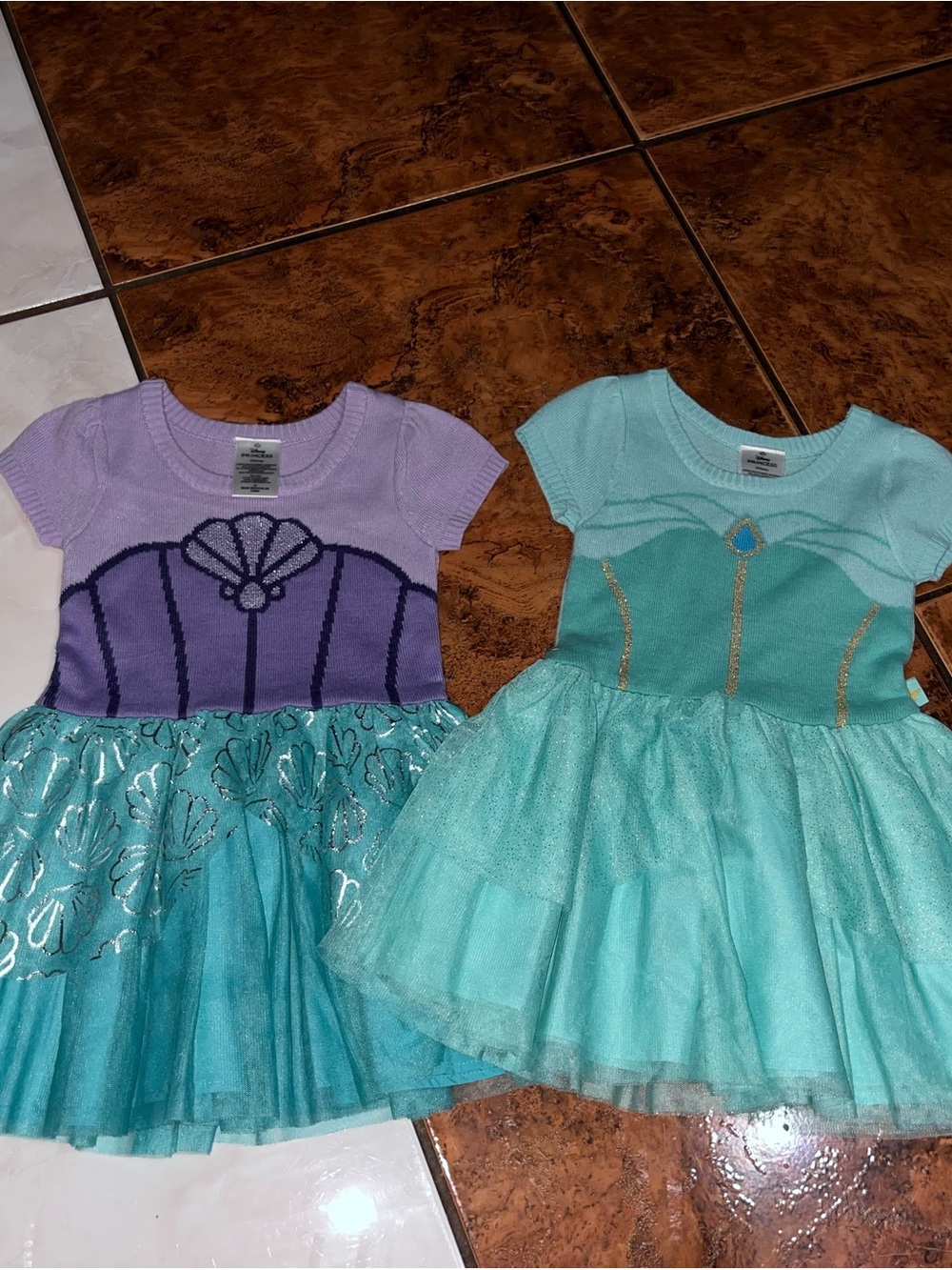 Disney Ariel & Yasmine Girls Dresses